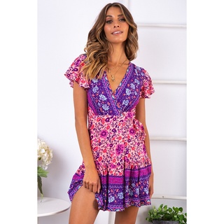 ♛♚♛Đầm Maxi In Hoa Phong CáCh Boho