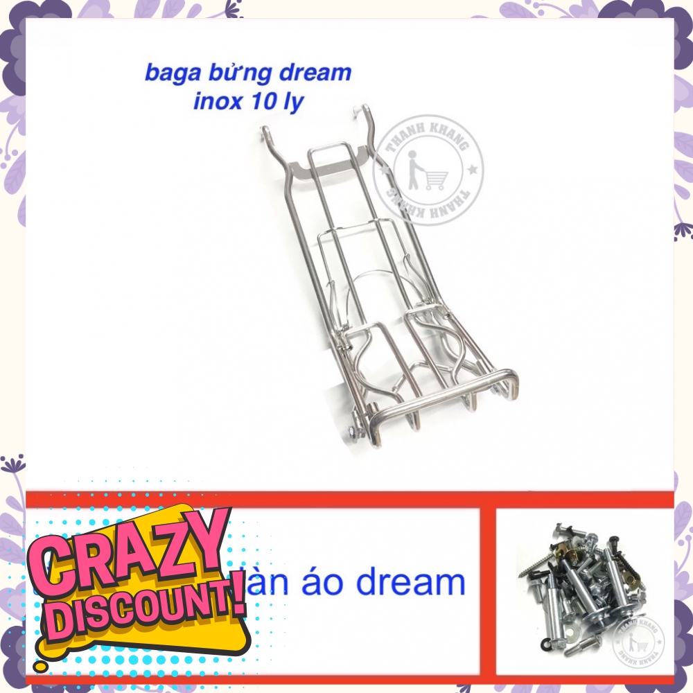 Baga inox giữa DREAM 10 ly thanh khang tặng bộ ốc dàn áo dream   006000633  006000544