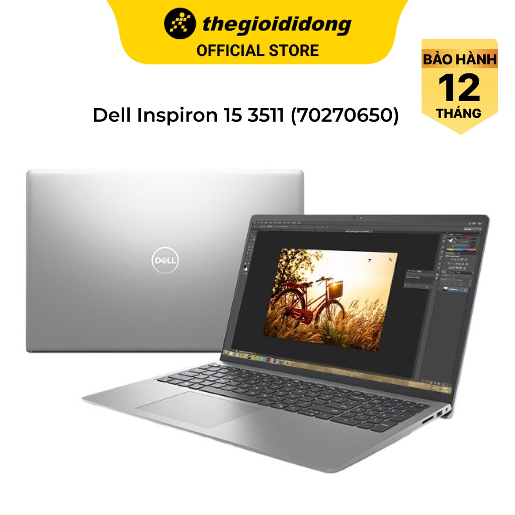 Laptop Dell Inspiron 15 3511 i5 1135G7/8GB/512GB/2GB MX350/15.6"F/OfficeHS/Win11//Bạc - Hàng chính hãng