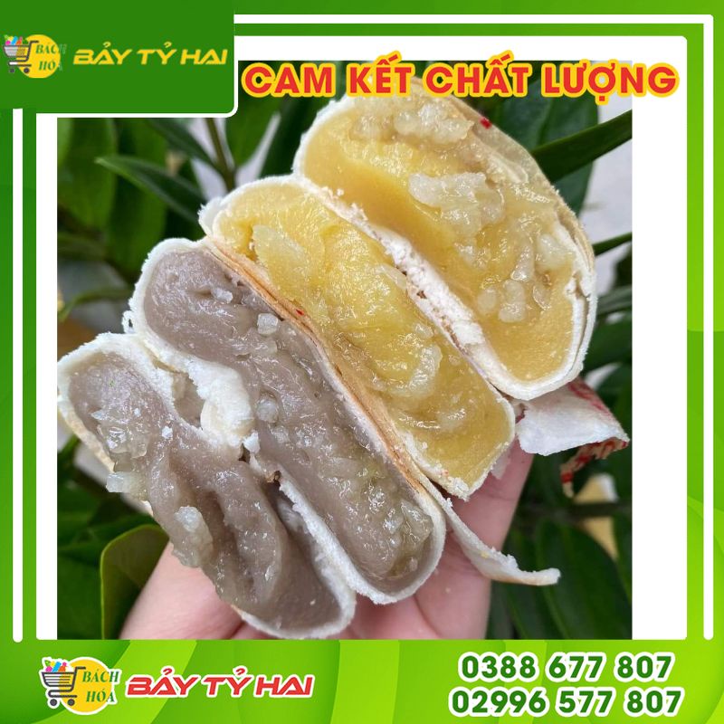 Bánh Pía Nguyên An Hưng Đậu Xanh Sầu Riêng Cây 320gr, bánh pía xưa, pía gói giấy, đặc sản sóc trăng