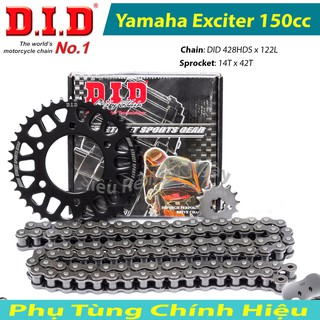 Nhông sên dĩa DID Exciter 150 Sên đen 10ly Thái Lan