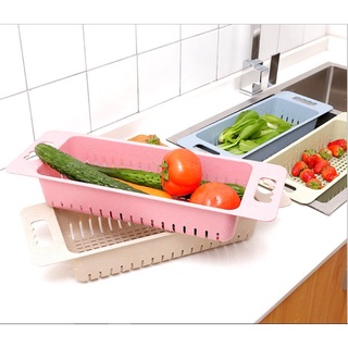 Rổ gác bồn rửa chén lúa mạch tiện lợi có thể điều chỉnh kích thước