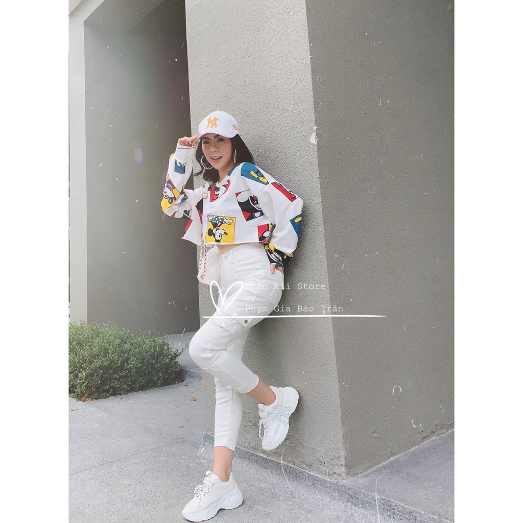 Áo croptop in mickey đầy màu sắc TTSA0054