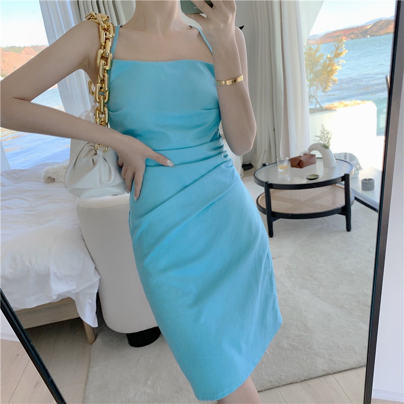 𝓐𝓵𝓮𝓸𝓷 𝓓𝓻𝓮𝓼𝓼 | Đầm 2 Dây Sexy Hở Lưng Dày Dặn Ulzzang, Đầm Đi Biển Quyến Rũ Cho Nữ Thời Trang 2022 | BigBuy360 - bigbuy360.vn