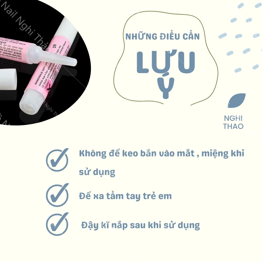 Keo dán móng giả mini Nail Glue 2g set 10 chai