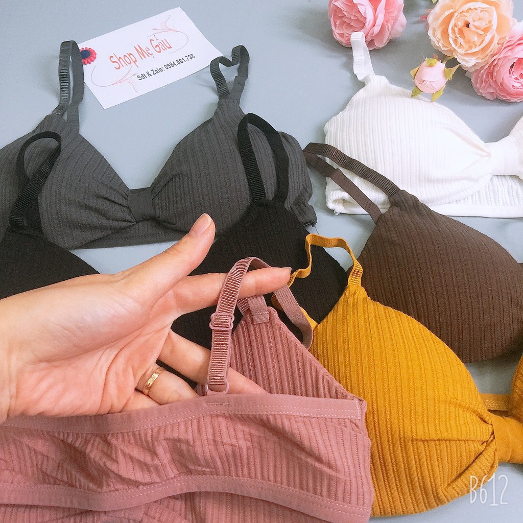 ÁO BRA nữ KHÔNG GỌNG GÂN NƠ ĐỆM DÀY nâng ngực_BR15