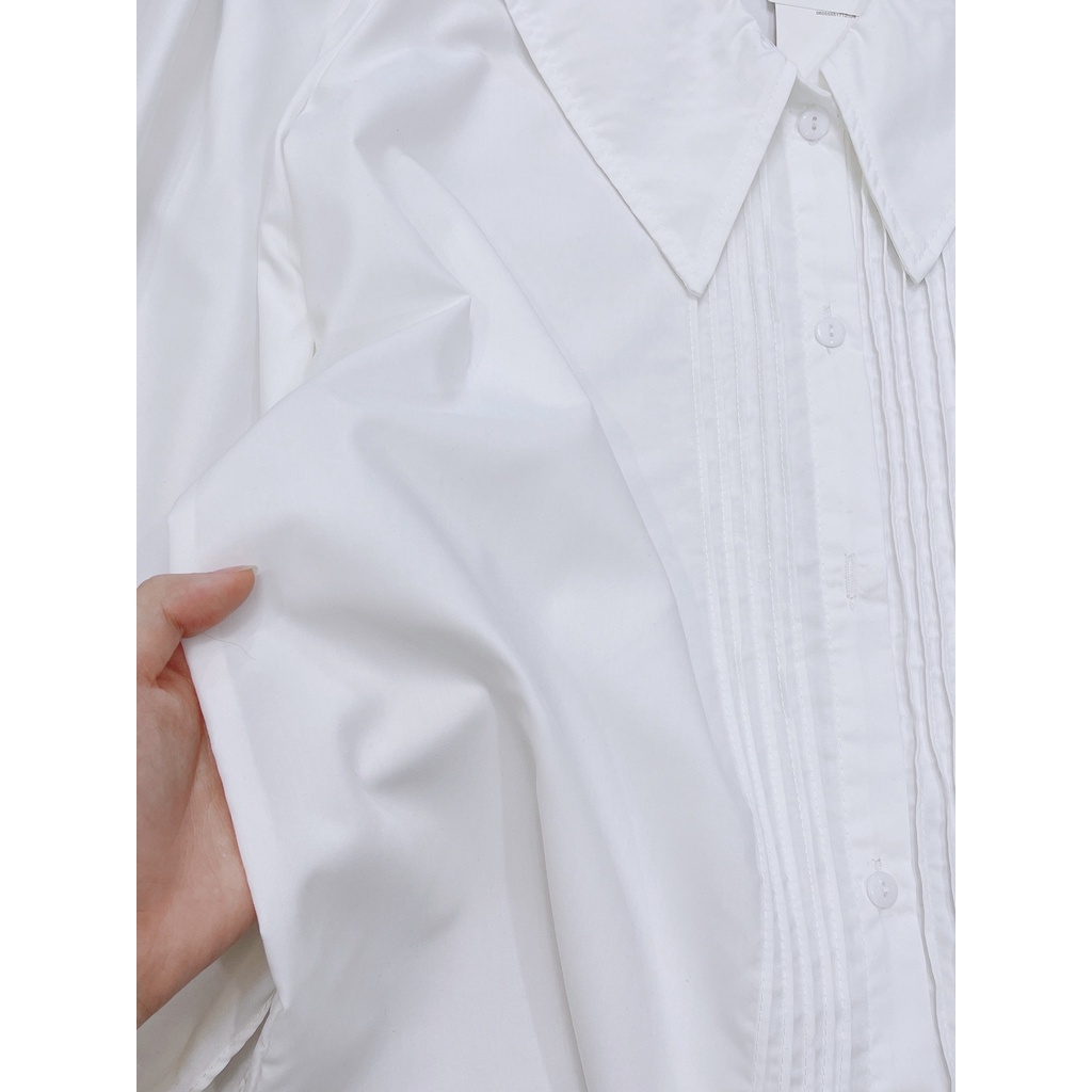 ÁO CỔ NHỌN TAY BỒNG LI NGỰC