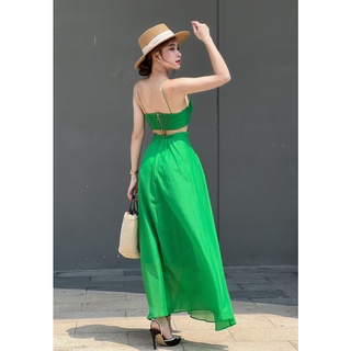 Đầm mini dây khoen cut eo Joven