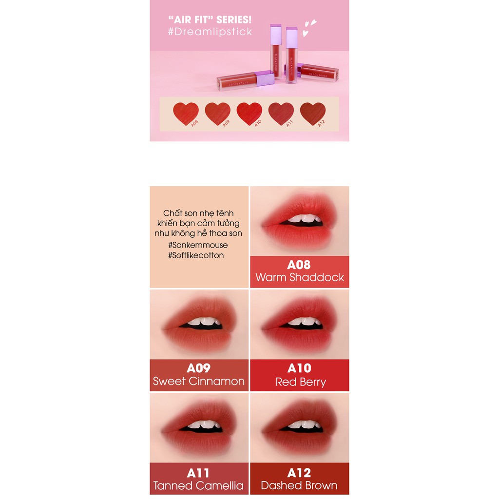 Son Kem Lì Black Rouge Air Fit Velvet Tint. | BigBuy360 - bigbuy360.vn