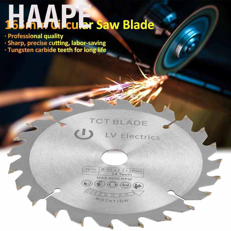 Lưỡi Cưa Gỗ Haape 165mm 24 Răng Đường Kính 20mm