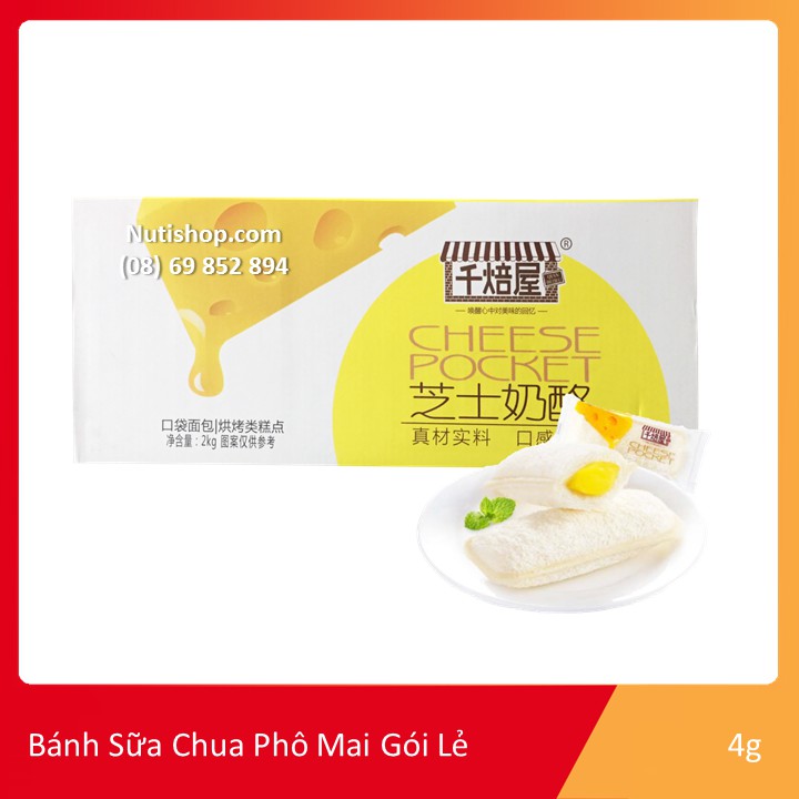 Bánh Sữa Chua Phô Mai Gói Lẻ 4g