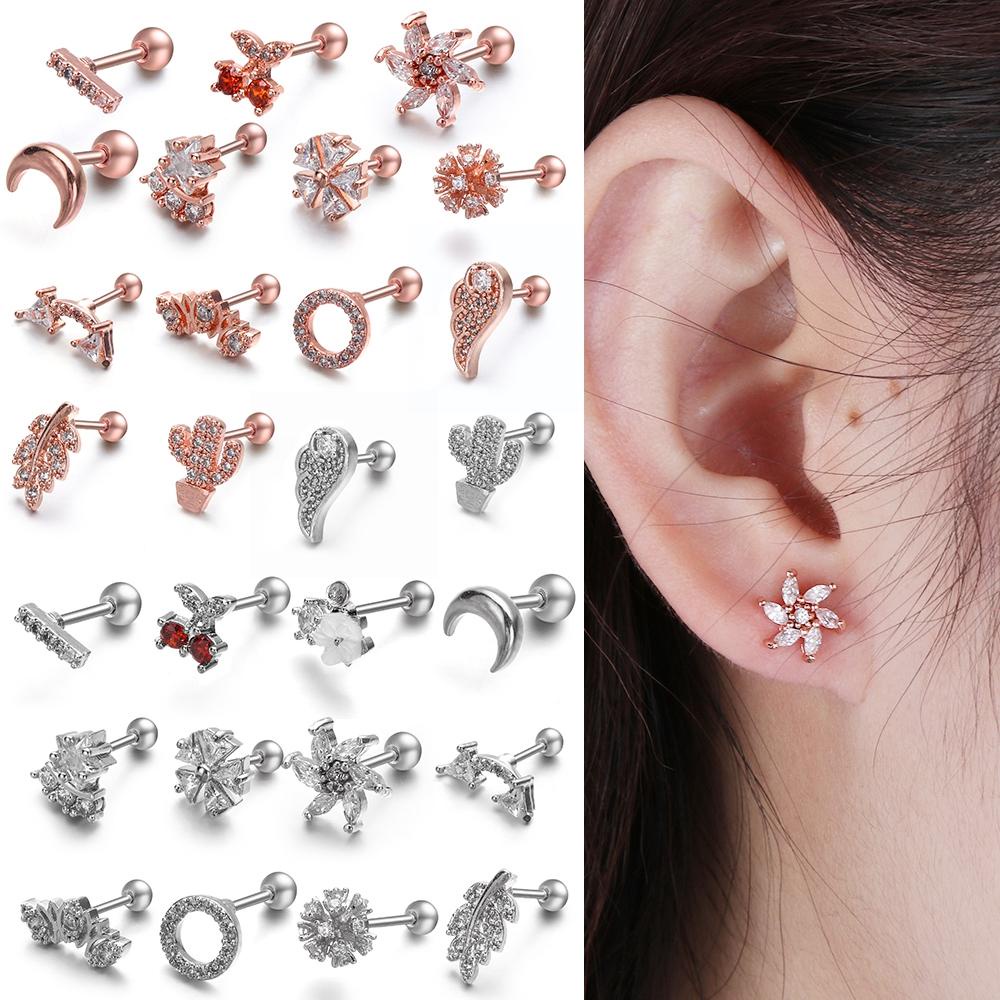 NIUYOU Khuyên Xỏ Sụn Tai 28 Kiểu Gợi Cảm