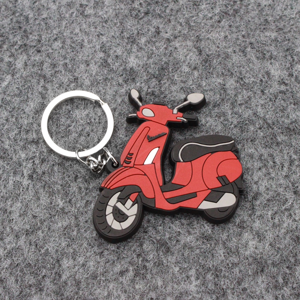 Móc khóa cao su sáng tạo thời trang cho xe máy Piaggio Vespa 50 150 150S GTS300