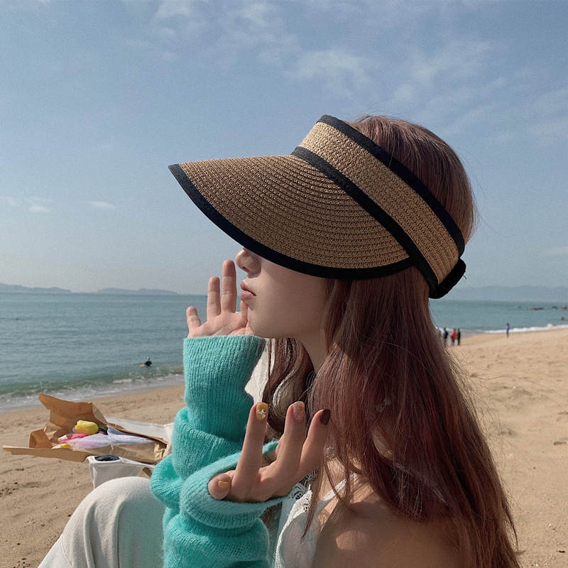 Mũ che nắng xếp gọn hở chóp thời trang mùa hè