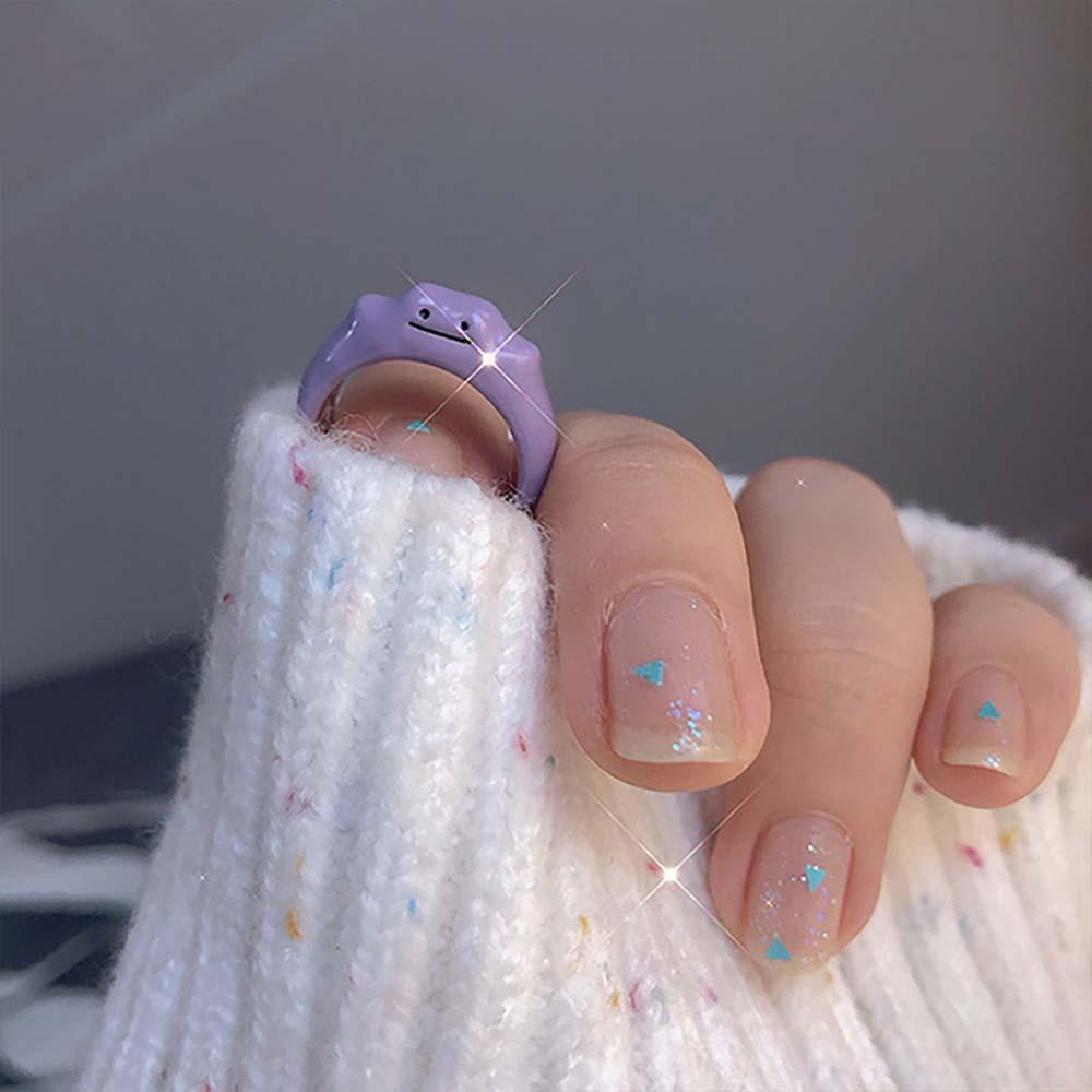 Nhẫn Hở Màu Tím Thời Trang Hàn Quốc Cá Tính Cho Nữ