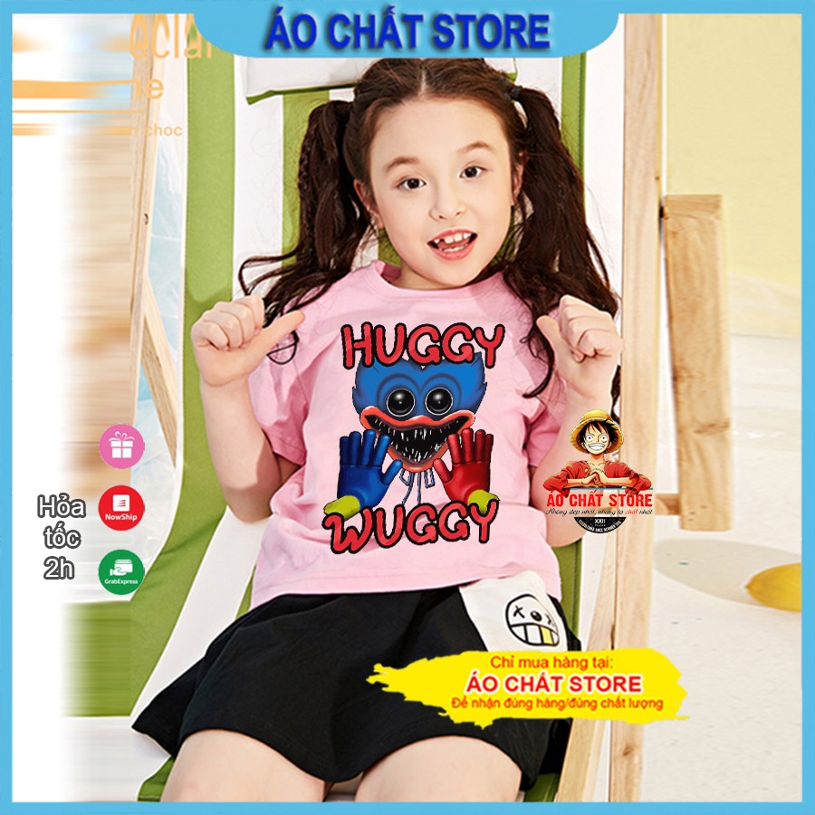 Áo Thun Trẻ Em Poppy Playtime Huggy Wuggy Cho Bé Trai Bé Gái Màu Trắng Siêu Đẹp PP10 | Áo Chất Store