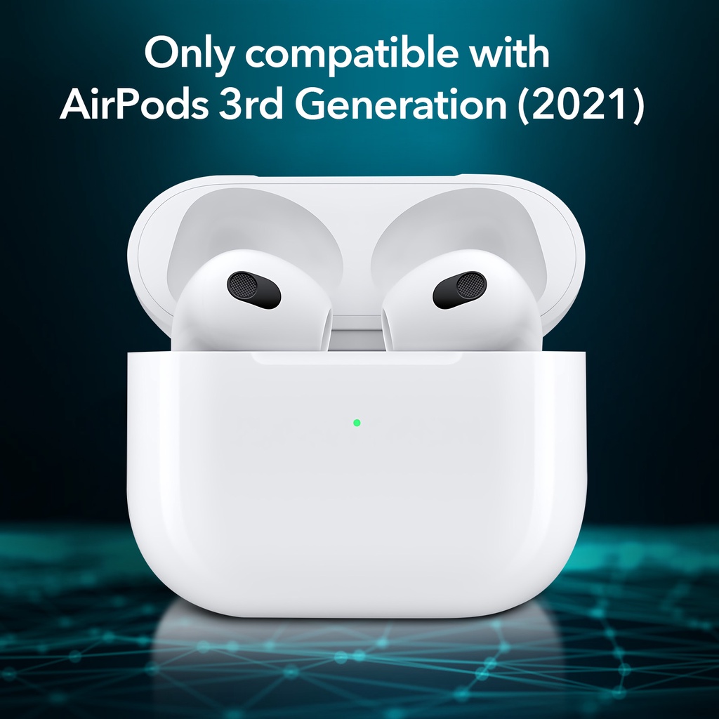 Vỏ bảo vệ hộp sạc ESR từ tính thích hợp cho tai nghe Airpods 3 2021 có móc khóa