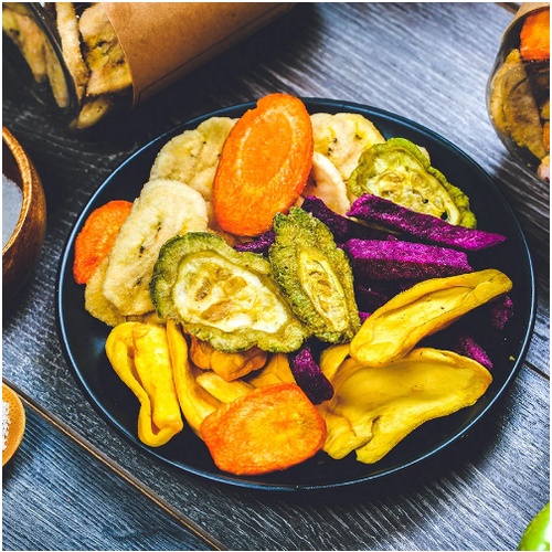 Thập cẩm sấy giòn L'angfarm  450g bịch, mẫu nhãn kẹp