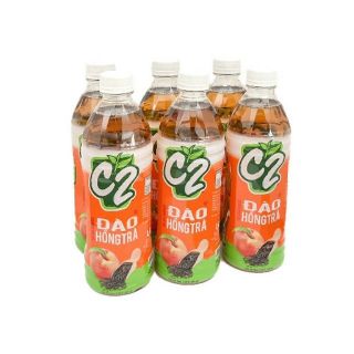 Combo 1 lốc 6 chai C2 trà đào 500ml