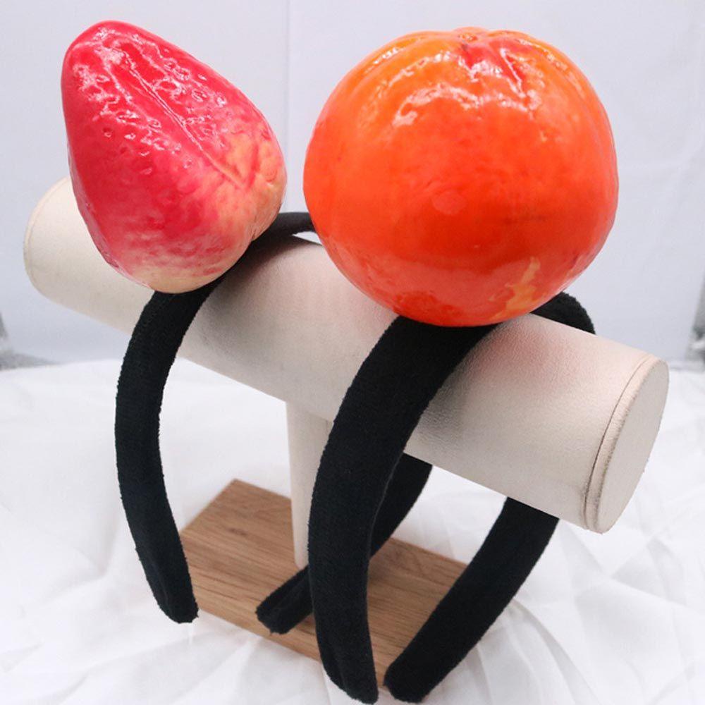 Băng Đô Cài Tóc Chống Trượt In Họa Tiết Trái Cây Dễ Thương Cho Nữ