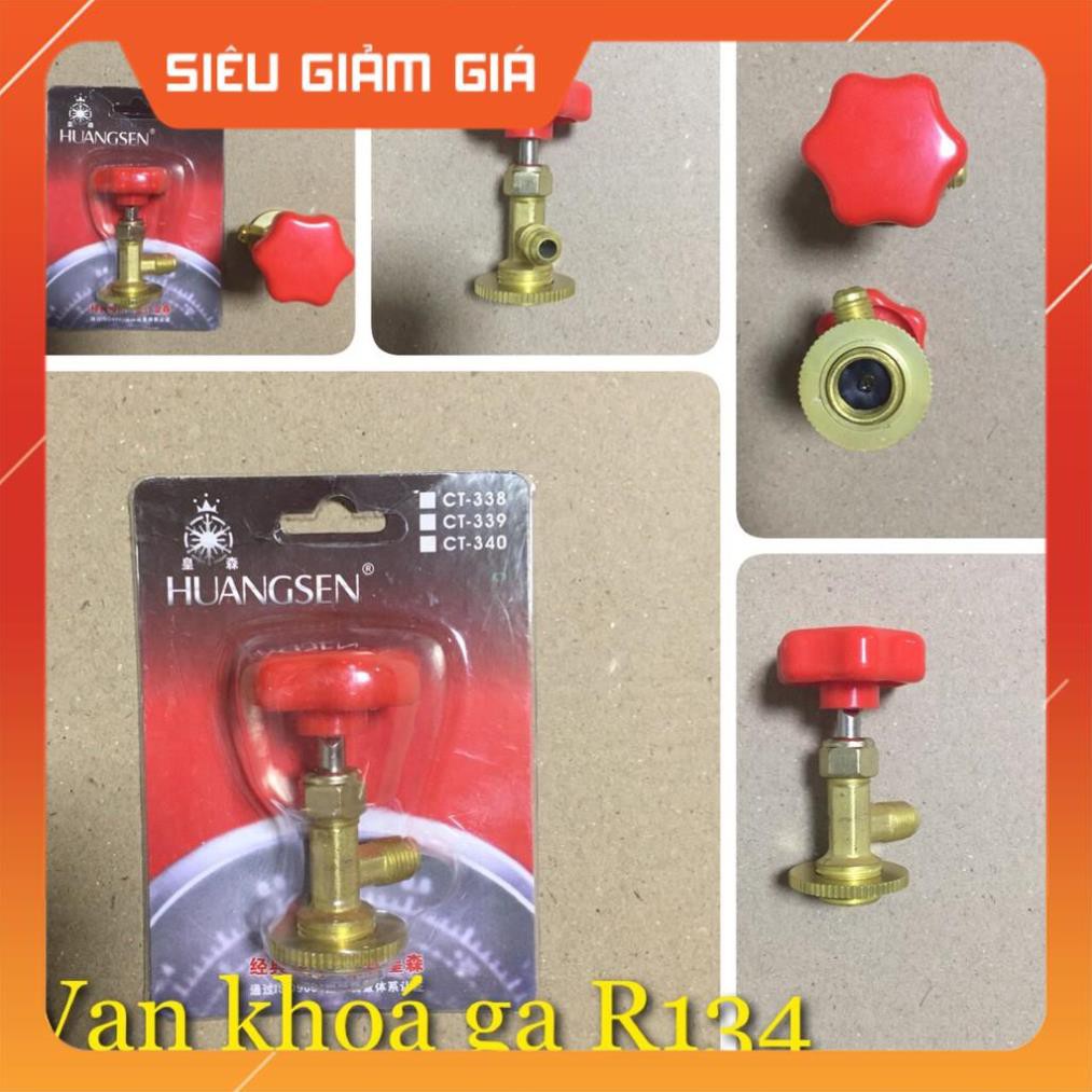 Van Khóa Gas Lon R134 đỏ