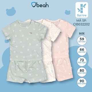 Bộ cộc tay cho bé chất liệu sợi tre cao cấp thương hiệu Obeah OB032205