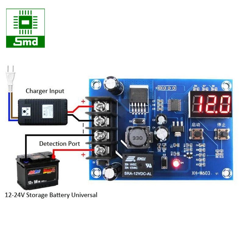 Mạch bảo vệ sạc acquy 12-24V input M603