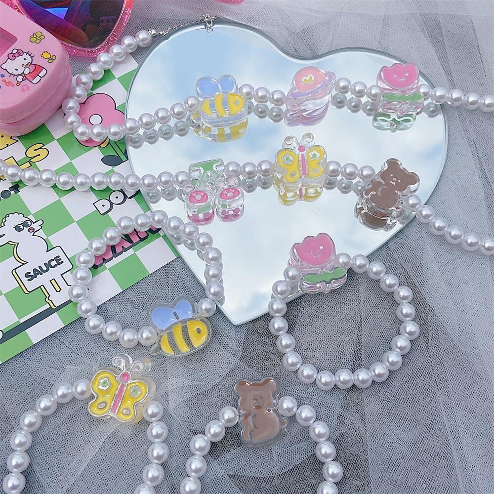 CLEOES Vòng Cổ Choker Co Giãn Mặt Gấu Hoạt Hình Thời Trang Cho Nữ