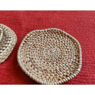 Lót ly,  lót chén bằng mây guột (10, 13,16cm)