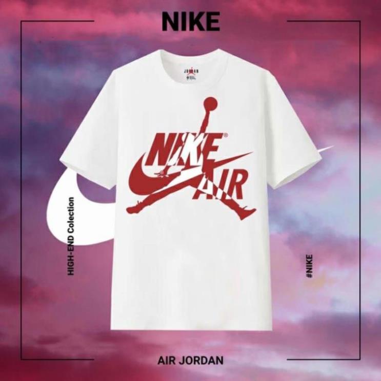 Áo Thun Nike Air , Áo Thun Cổ Tròn Unisex Chất Cotton Cao Cấp (40kg-80kg)