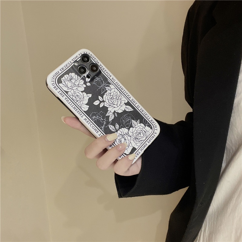 Ốp Lưng Iphone In họa tiết Hoa Hồng Pháp Hàng Chuẩn Cho Iphone 7 8 Plus SE X XS XS Max 11 12 13 14 Pro Max