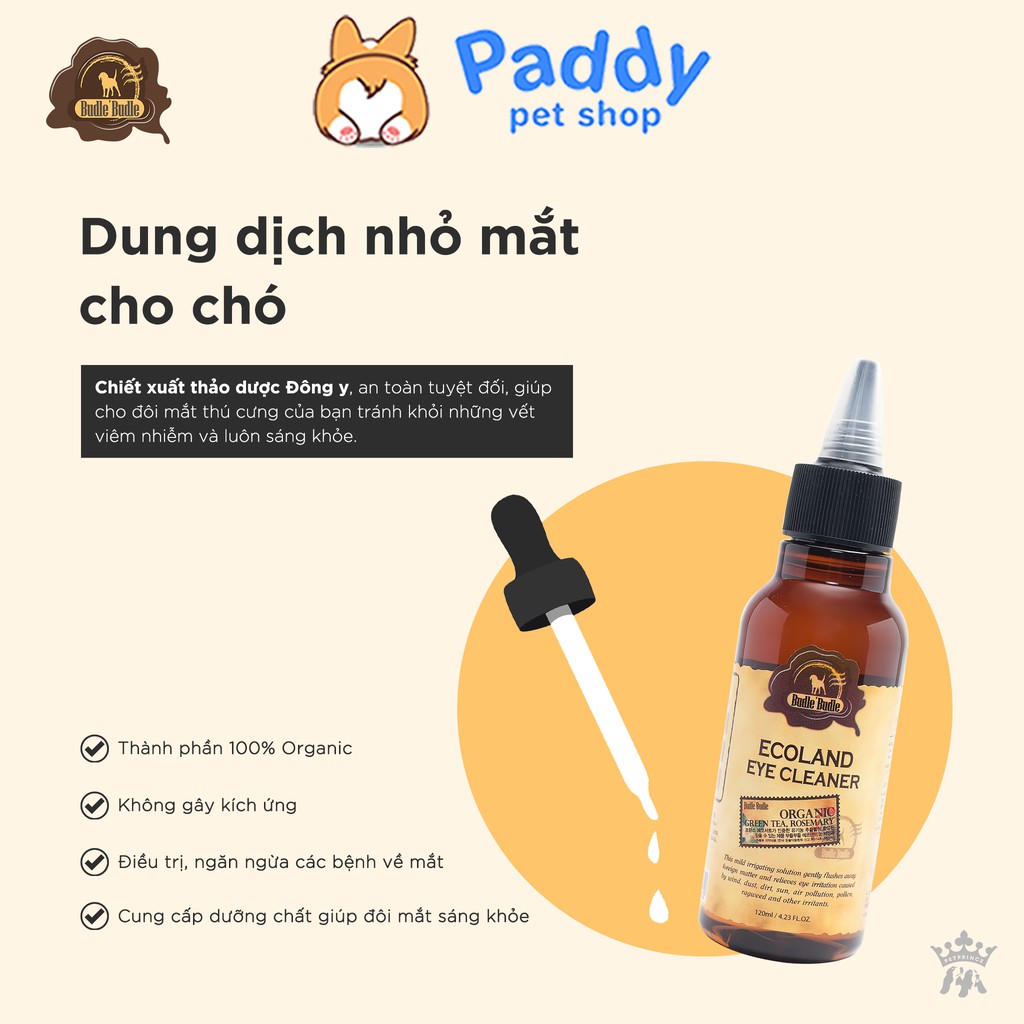 Dung dịch nhỏ mắt cho chó Pet Prince Budle Budle