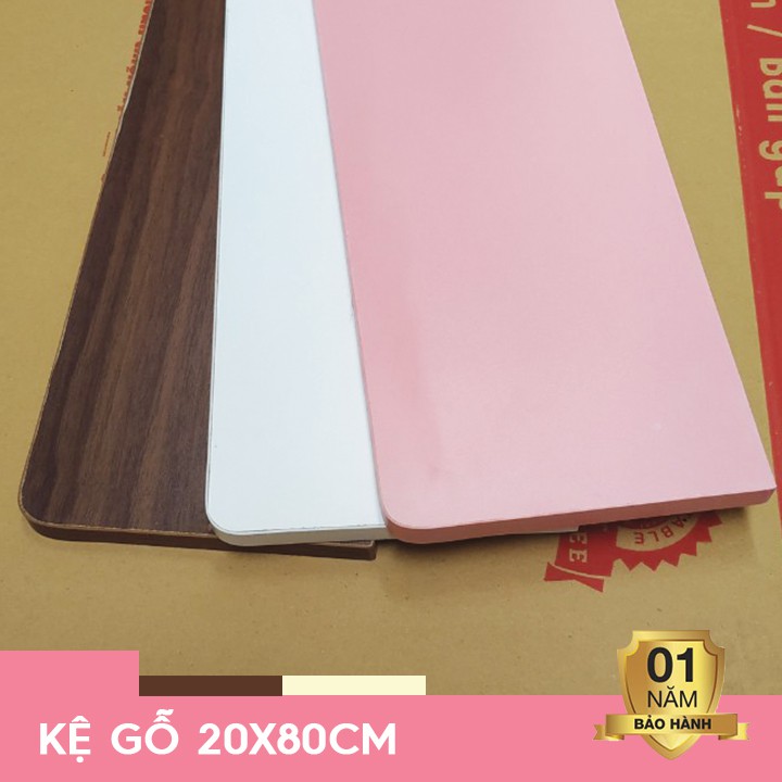 Kệ gỗ, giá sách 20x80cm dầy 18mm Màu Hông/ Nâu/ Trắng Cao cấp Bảo hành 1 năm | BigBuy360 - bigbuy360.vn
