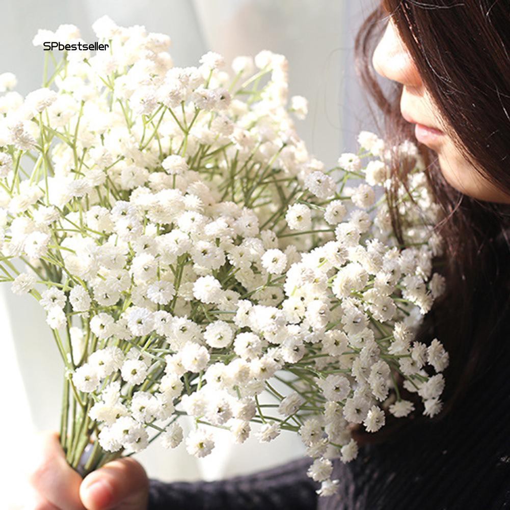 Bó hoa cẩm chướng giả bằng nhựa nhiều màu để trang trí