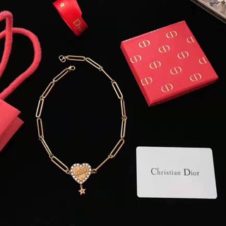 Dây chuyền bạc mặt trái tim khắc chữ phong cách retro