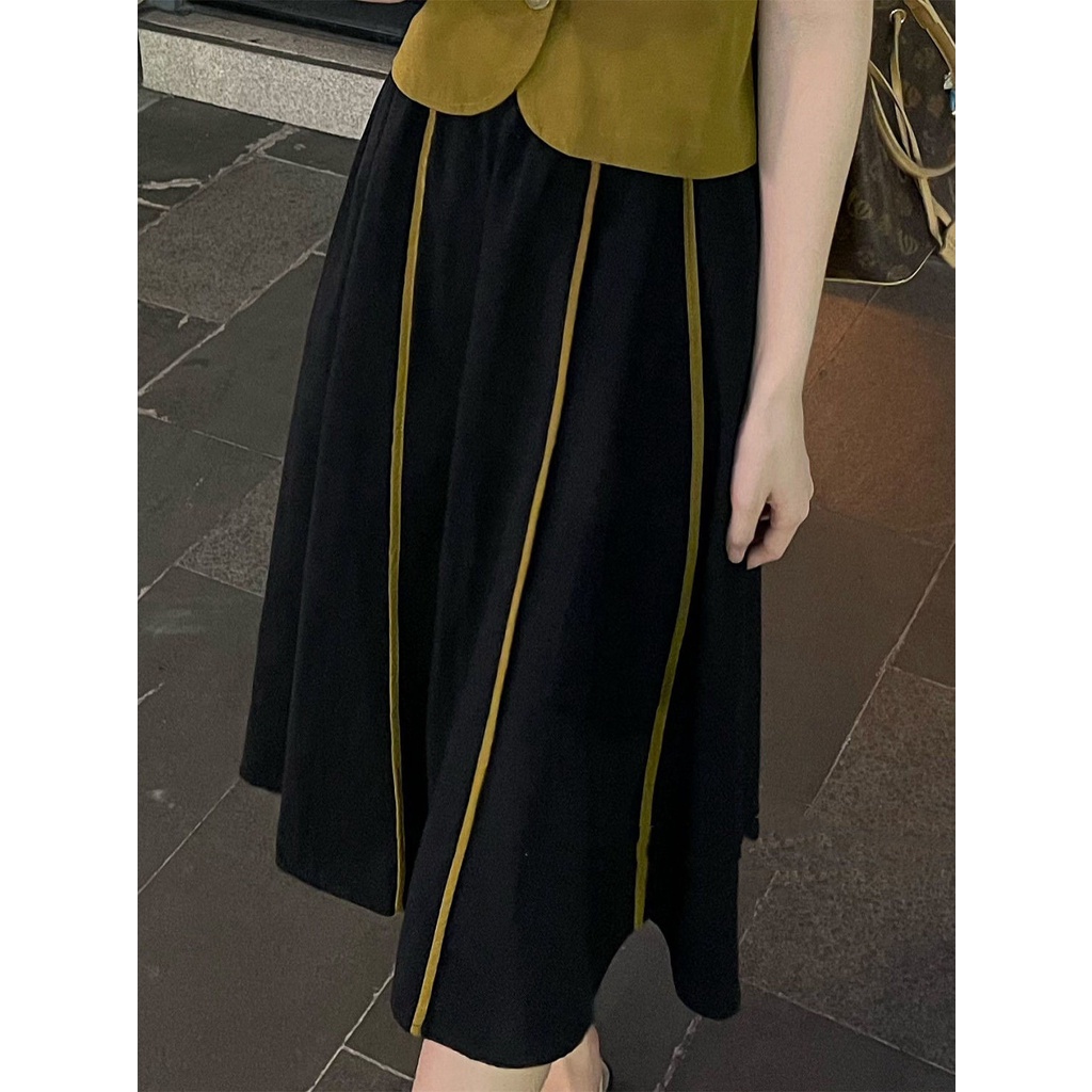 AMOI Bộ Áo Tay Phồng Ngắn + Chân Váy Phong Cách Pháp Thời Trang 2022 Cho Nữ