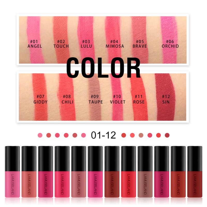 Matte Lamusland Liquid Lipstick Lasting Waterproof 3.5g okase