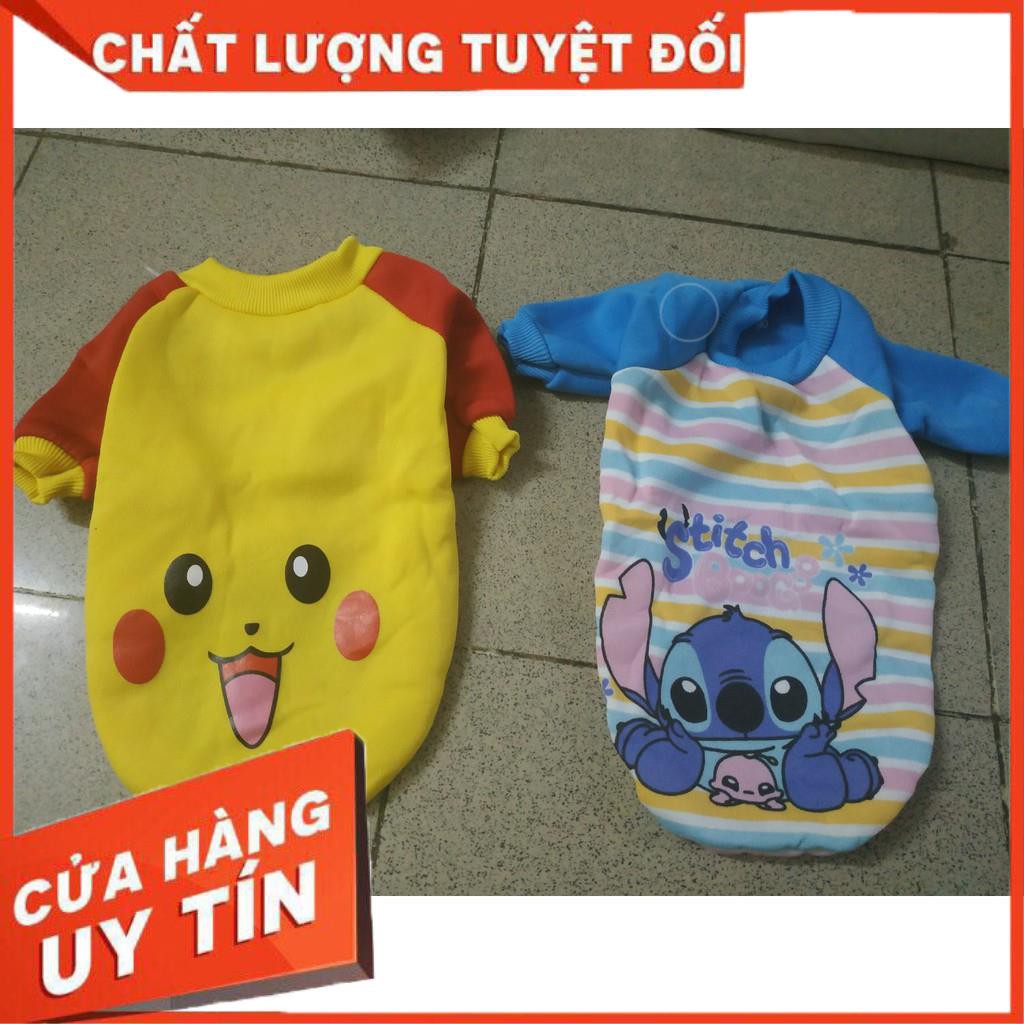 Com bo 2 áo nỉ có tay cho chó mèo