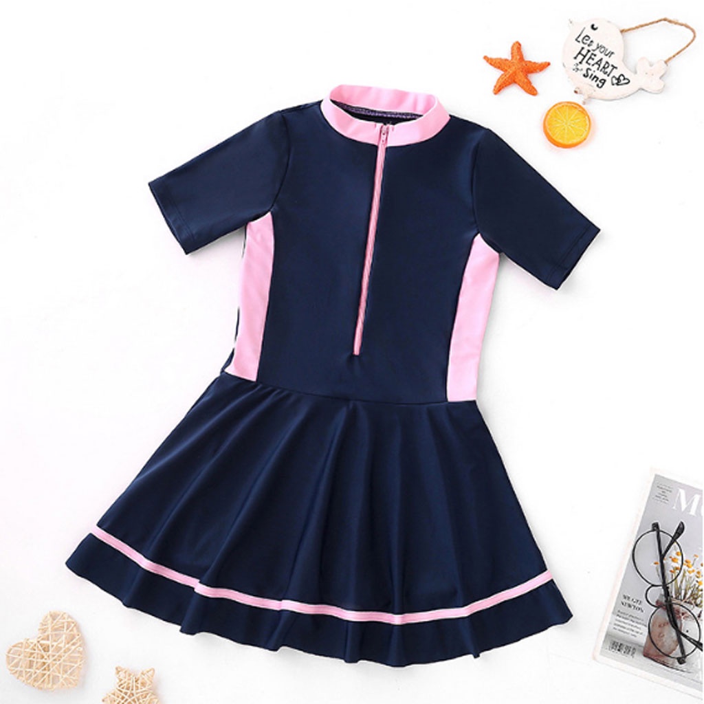 Đồ bơi bé gái cộc tay dáng váy xinh xắn  BK-332i