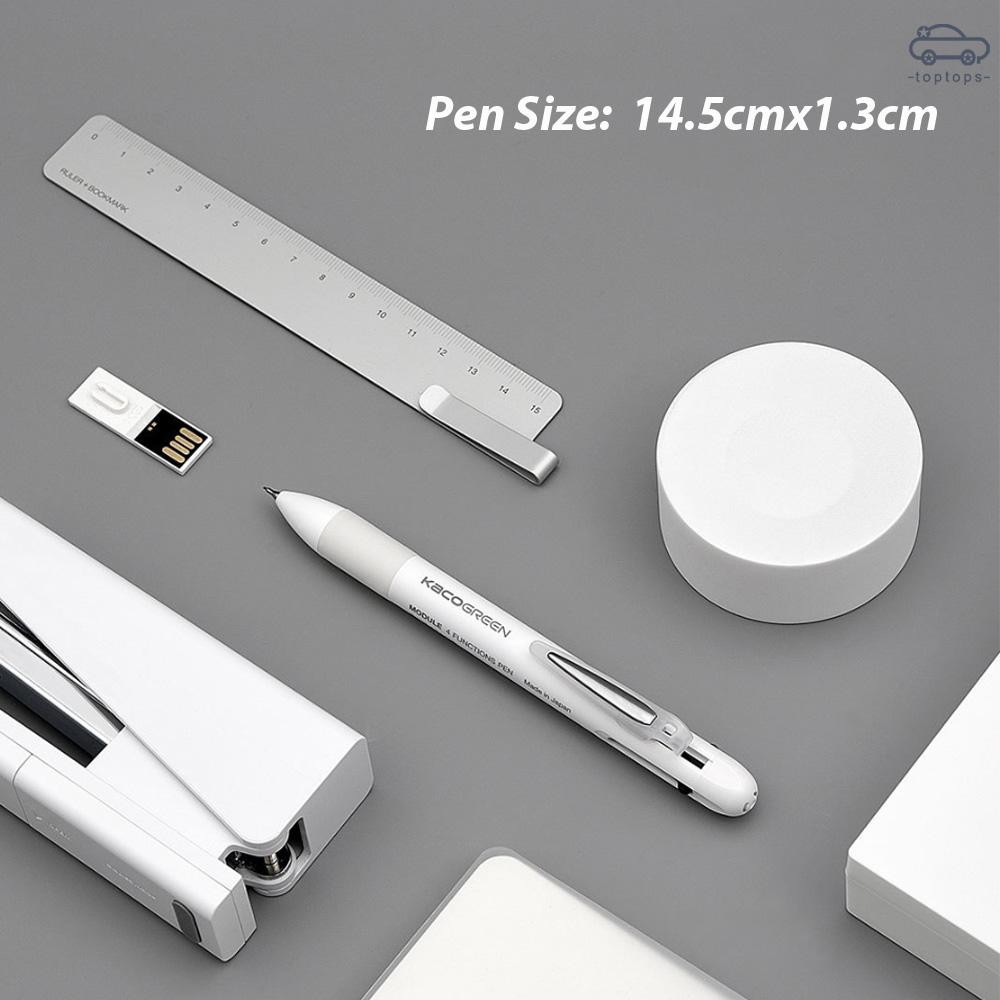 TOP Xiaomi KACO Signing Pen 4 In 1 Multifunction Gel Pen 0.5mm Lead Black Blue Red Ink Pencil Sign Pens Office School St