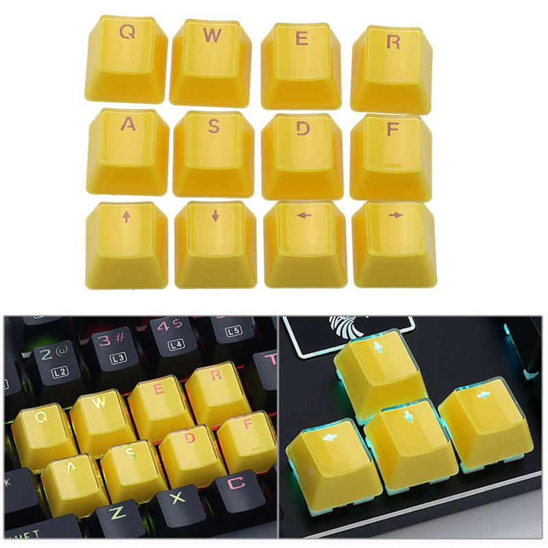 Nút Bàn Phím Cơ 12 Phím Pbt Trong Suốt Có Thể Tháo Rời