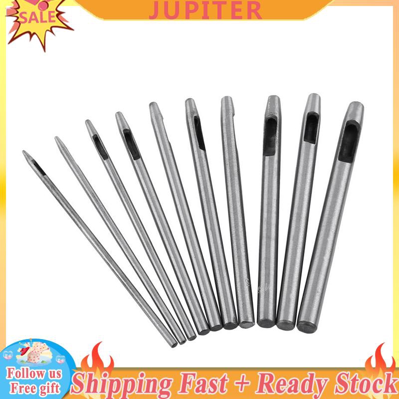 Set 10 Dụng Cụ Đục Lỗ 0.5-5mm Cho Đồ Da Thủ Công