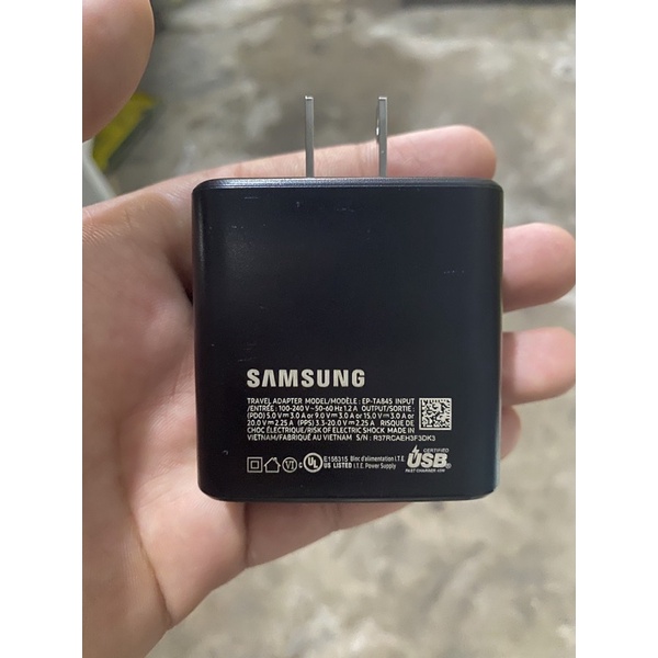Bộ Sạc Nhanh Samsung 45W cho NOTE 10 Plus|S20 Plus / S22 / S22ultra Galaxy Tab S7|Plus Chính Hãng Samsung