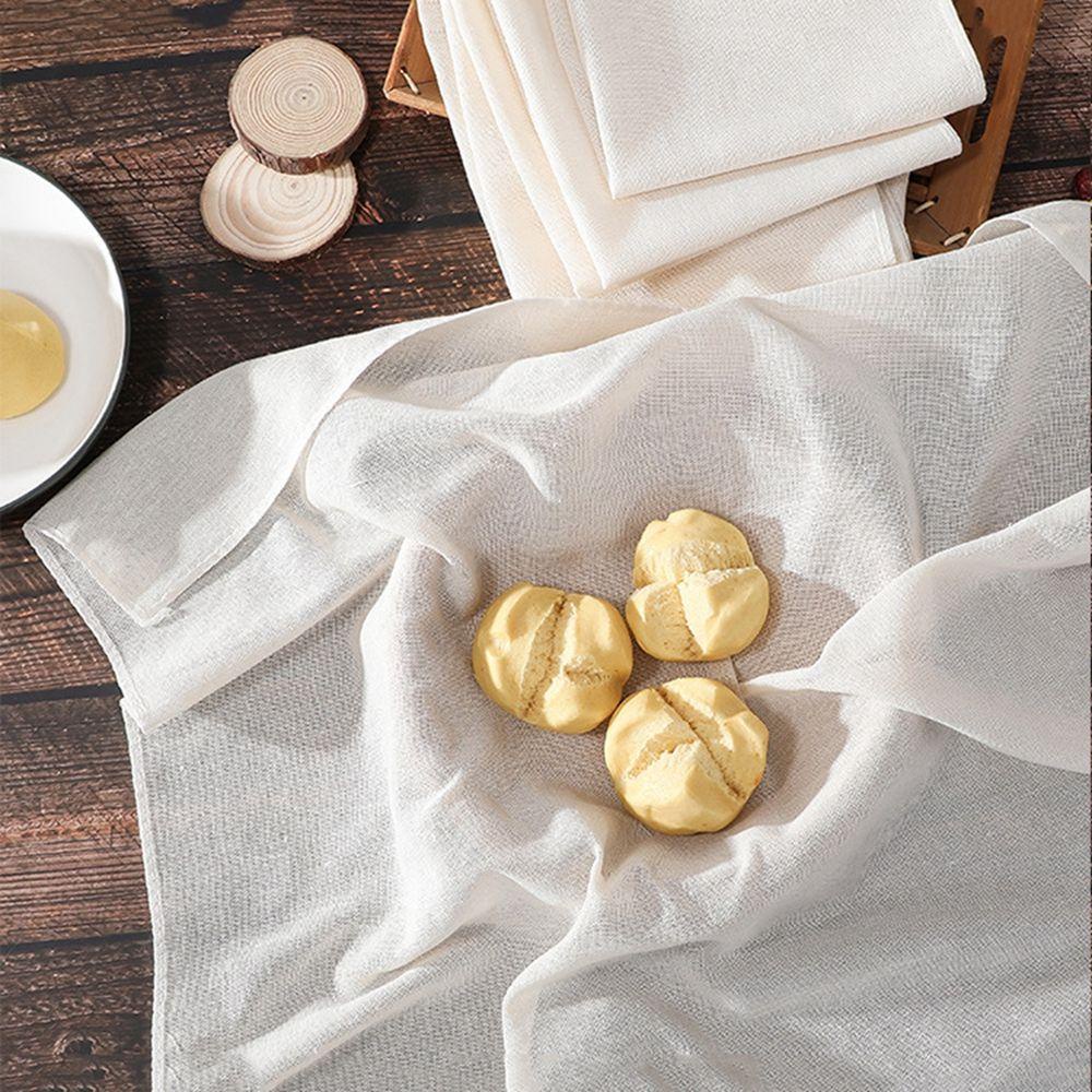 Vải Cotton Lót Nồi Hấp Bánh Bao Chống Dính Hình Vuông Màu Trắng AUGUSTINA