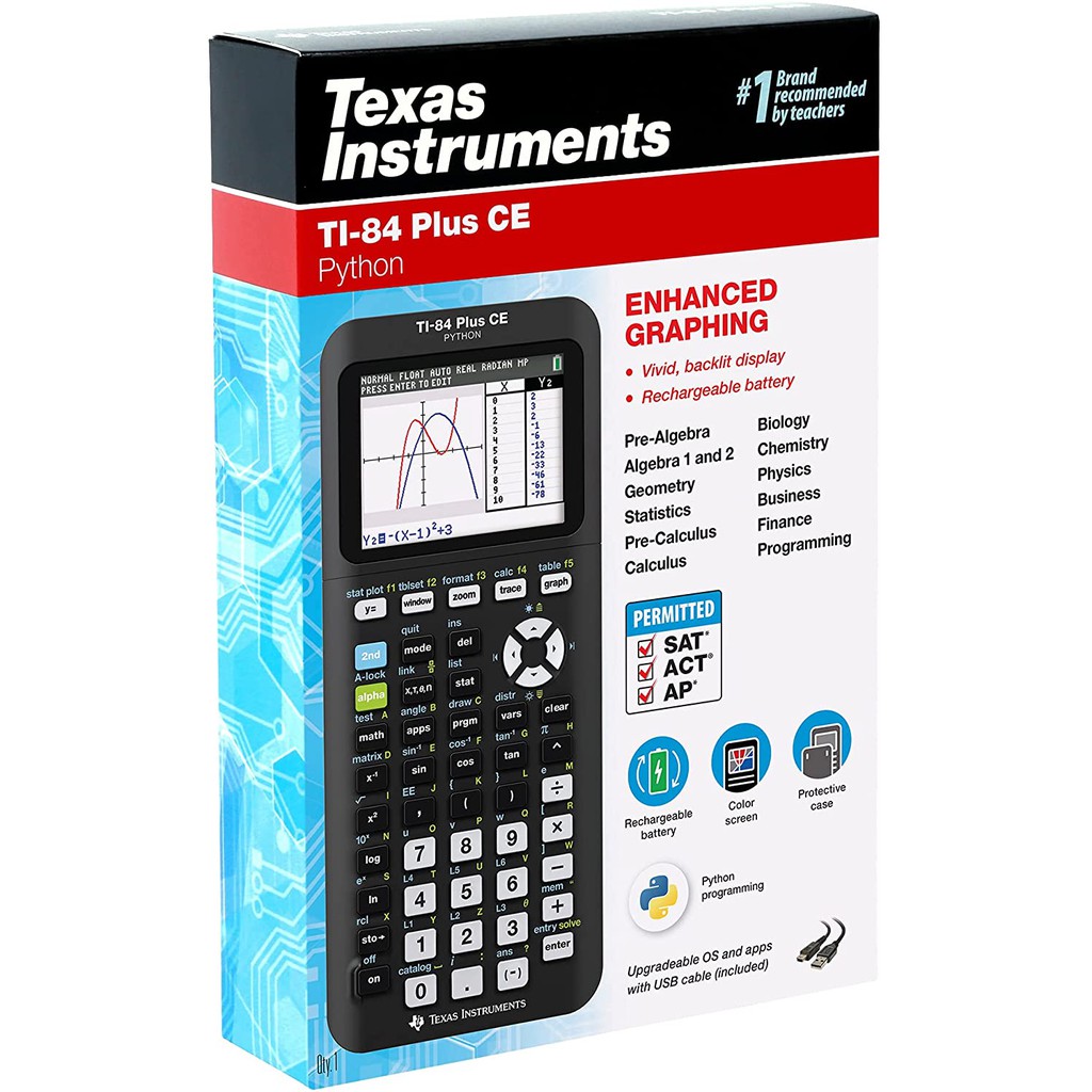 TI-84 PLUS CE PYTHON, MÁY TÍNH KHOA HỌC LẬP TRÌNH VẼ ĐỒ THỊ TEXAS INSTRUMENTS TI-84PLUS CE PYTHON