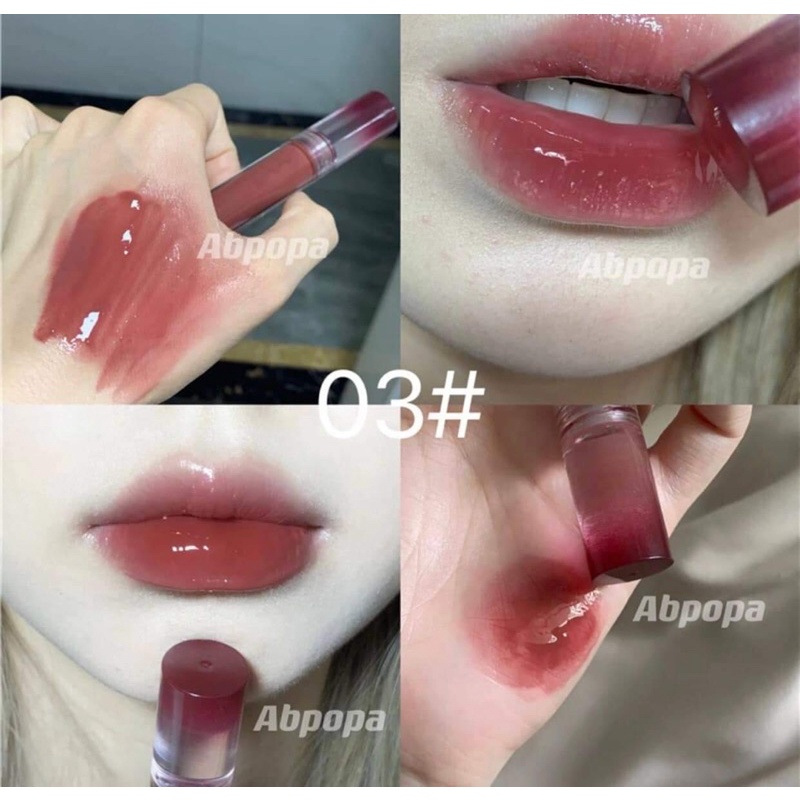 Son Bóng Ineyoo/Oulesong Màu Nude Nhạt Mềm Mượt Nuôi Dưỡng Môi Chống Thấm Nước