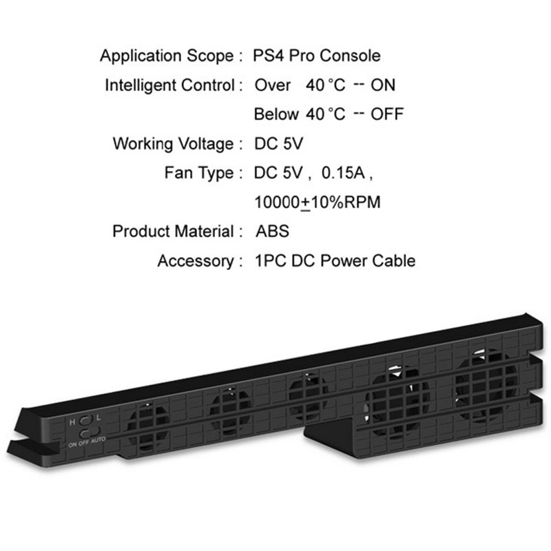 Quạt Tản Nhiệt Ps4 Pro Với Cáp Usb