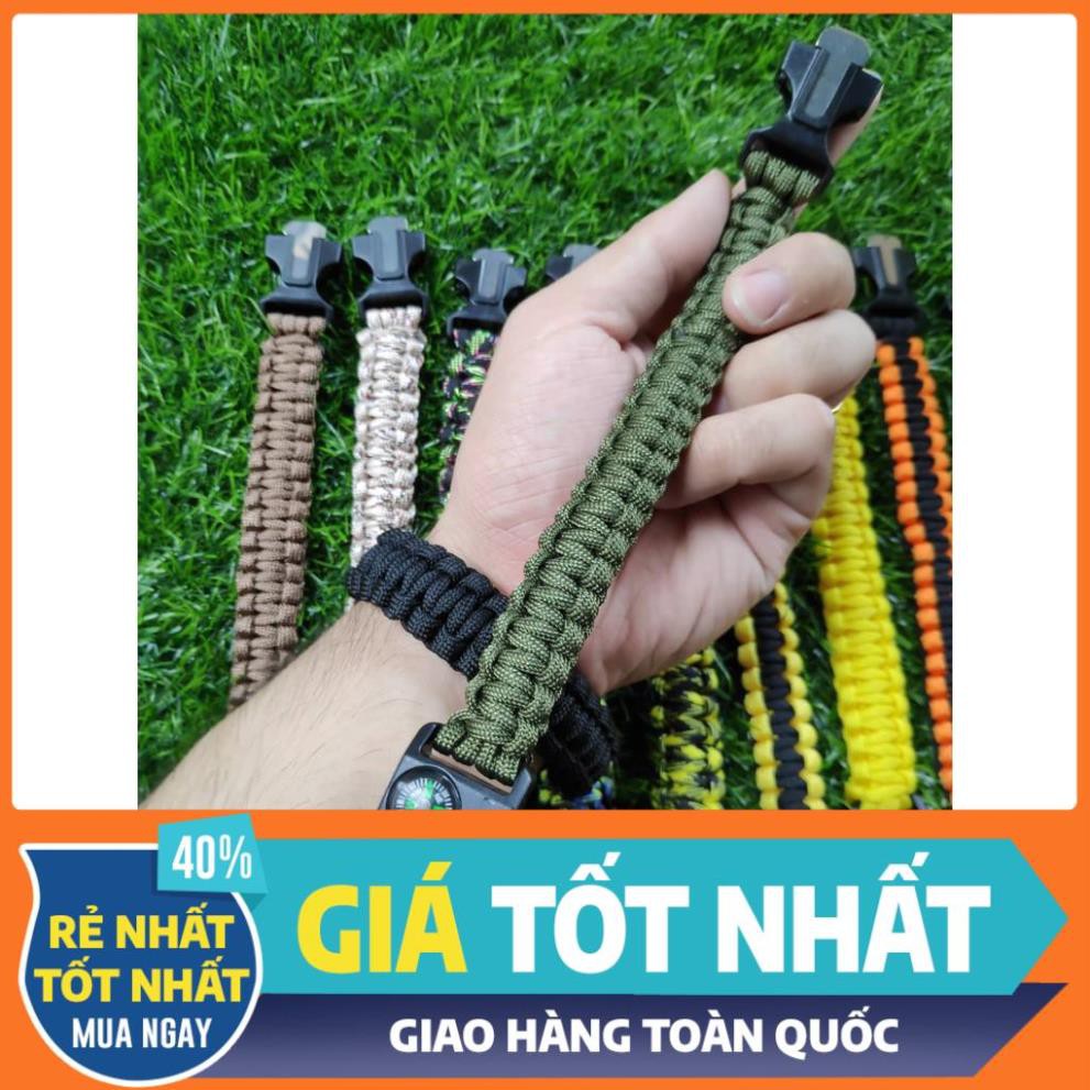 Vòng Tay Sinh Tồn V1- ĐÁNH LỬA - LA BÀN - CÒI - DAO - Hàng Có Sẵn