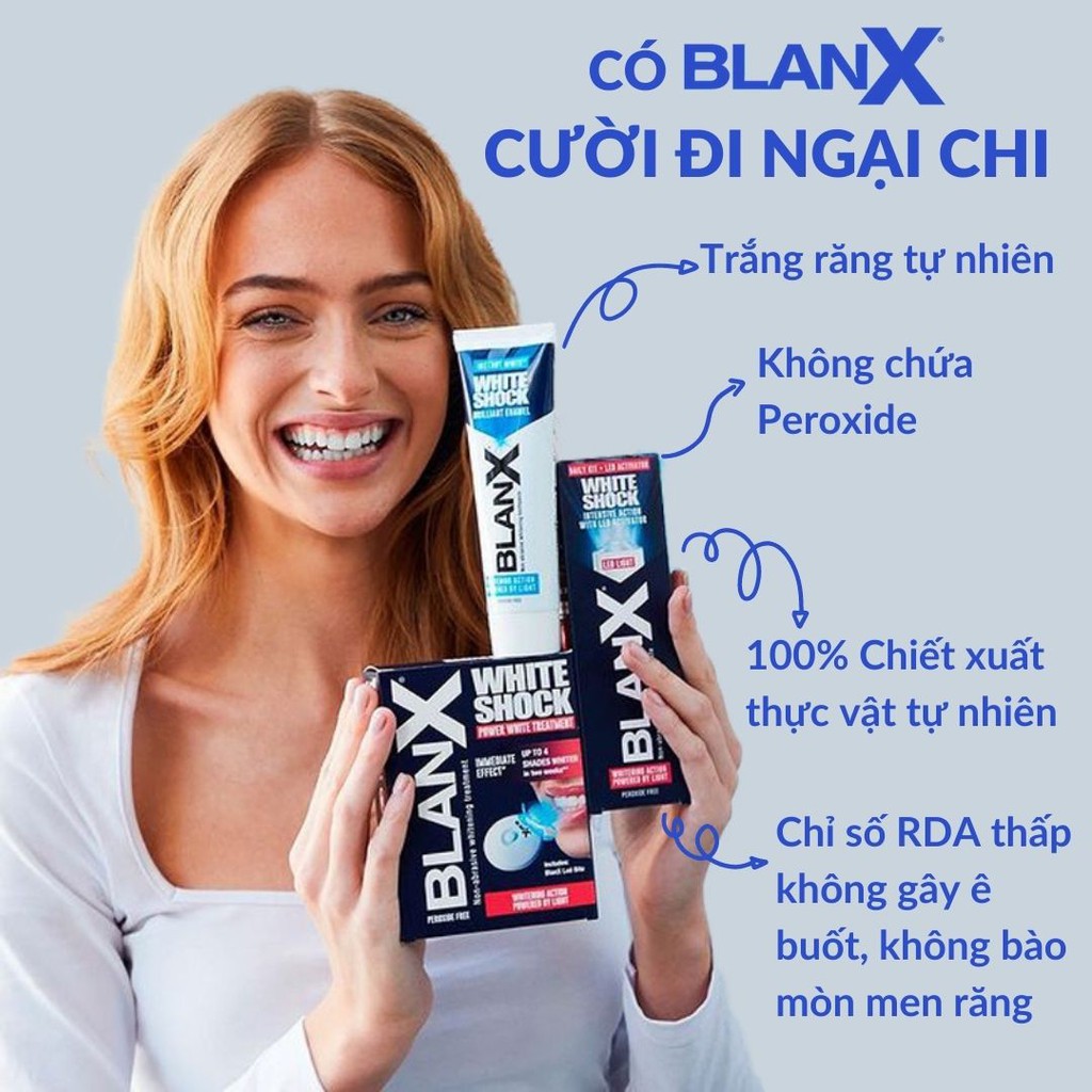 Kem Đánh Răng Trắng Răng Mini Nhập Khẩu Ý BlanX Instant White | Thơm Miệng, Ngừa Sâu Răng Và Chống Ê Buốt (15ml)