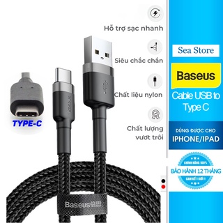 Cáp sạc Type C - Hỗ trợ sạc nhanh - Siêu Bền - An toàn với thiết bị điện - Chính Hãng Baseus